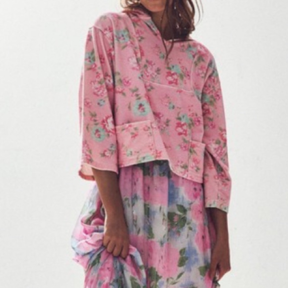 LoveShackFancy peaches baja hoodie pink azaleas size small